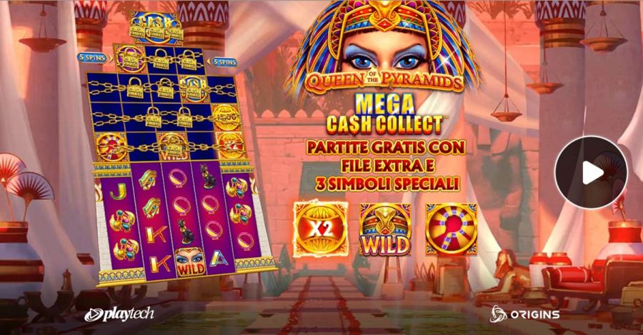 Queen Of The Pyramids Mega Cash Collect Schermata Iniziale - -