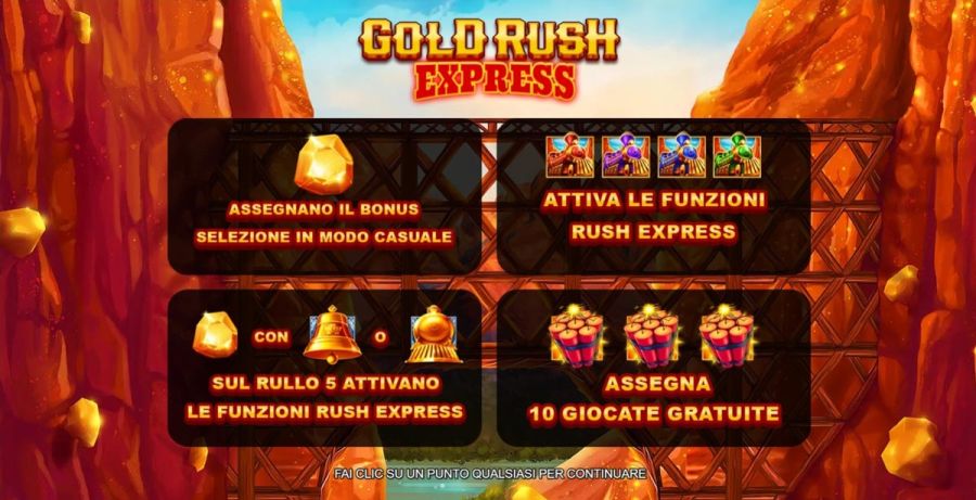 Gold Rush Express Schermata Iniziale - -