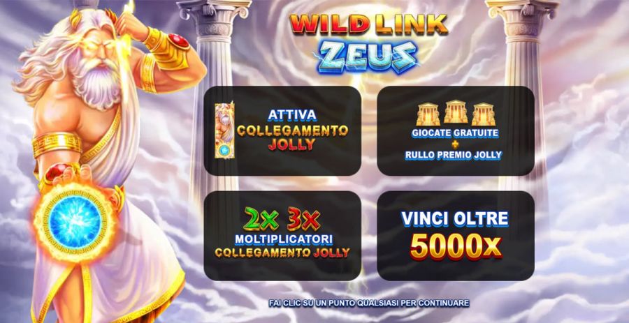 Wild Link Zeus Schermata Iniziale - -