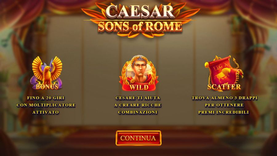 Caesar Sons Of Rome Schermata Iniziale - -